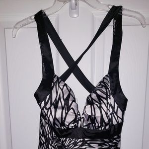 Black and white long dress